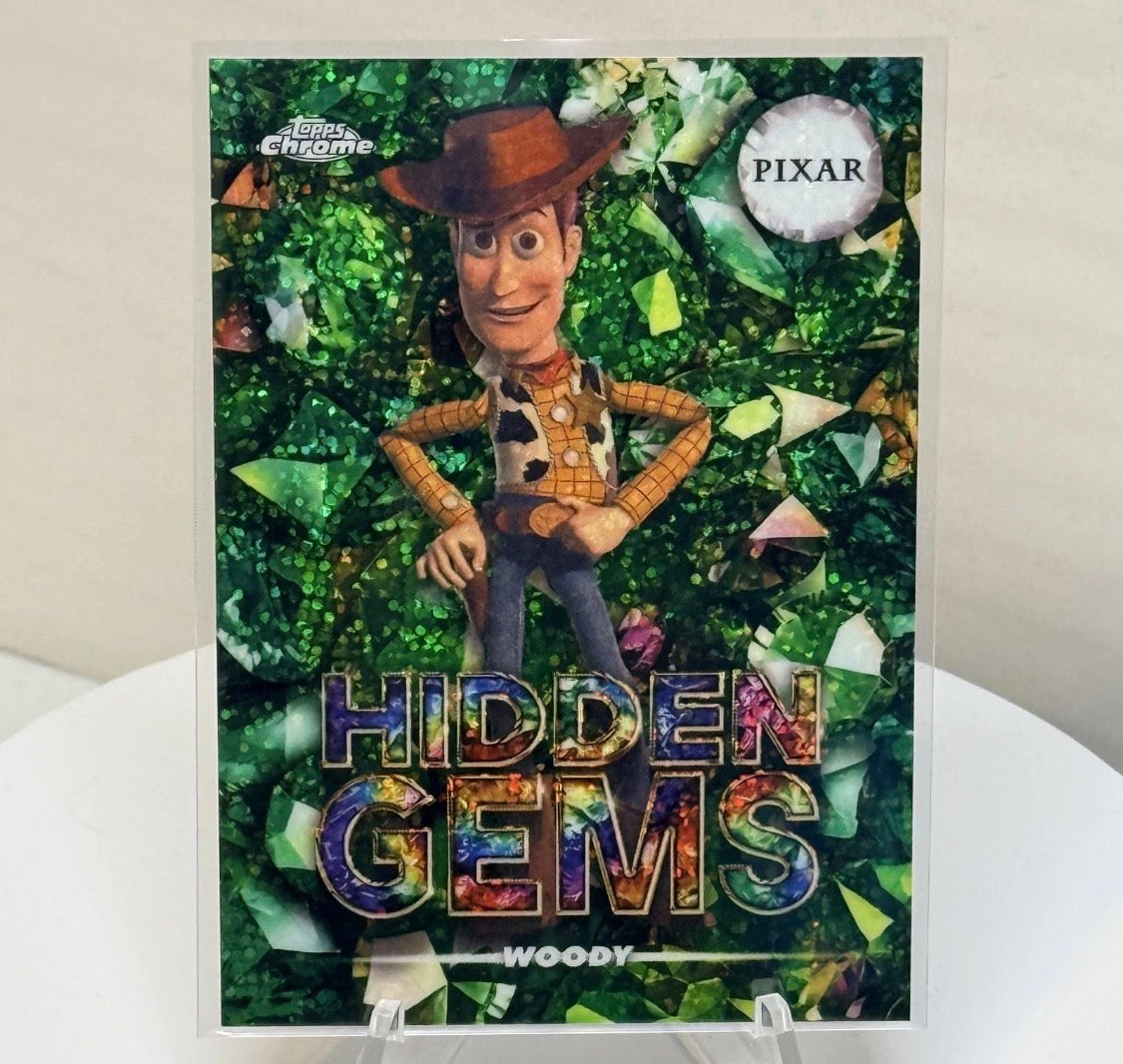 2025 WOODY Topps Chrome Disney Hidden Gems SP SSP #HG-4 Toy Story RARE Hit