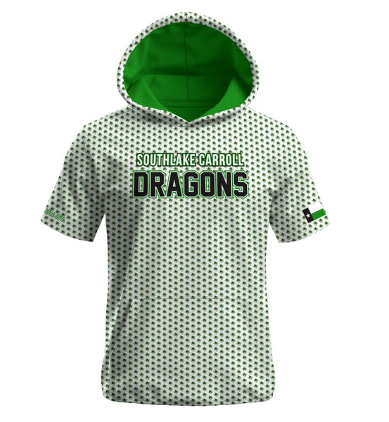 SouthLake Carroll Dragons Short Sleeve Hoodie - Pattern