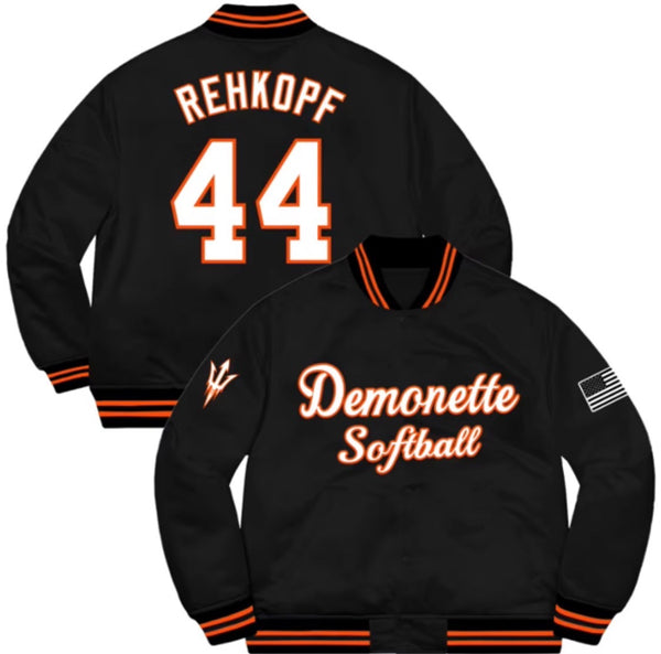 Dumas Demonette Softball - Varsity Jacket - Black - PRE ORDER
