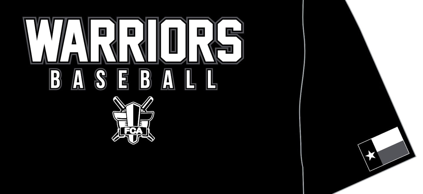 Warriors Baseball - Black - Short Sleeves