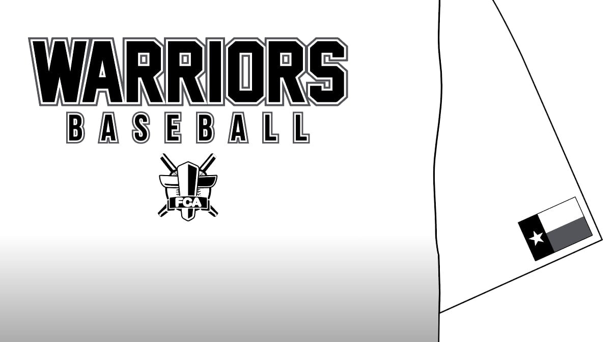 Warriors Baseball - White/Black Fade - Short Sleeves