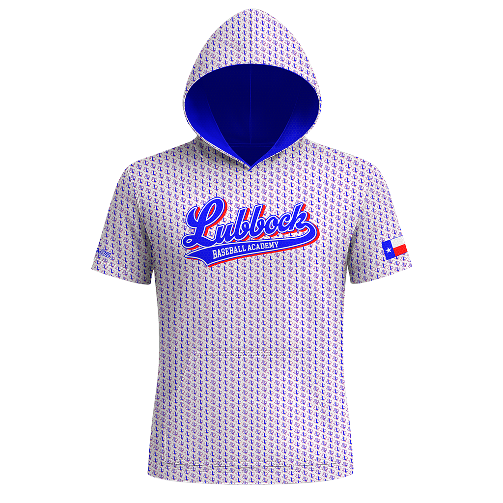 Lubbock Baseball Pattern Premium Sublimated Short Sleeve Hoodie