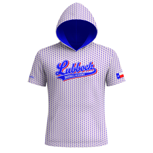 Lubbock Baseball Pattern Premium Sublimated Short Sleeve Hoodie