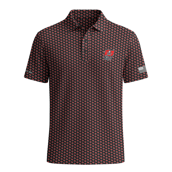 Lubbock Cooper Pattern Polo (black)