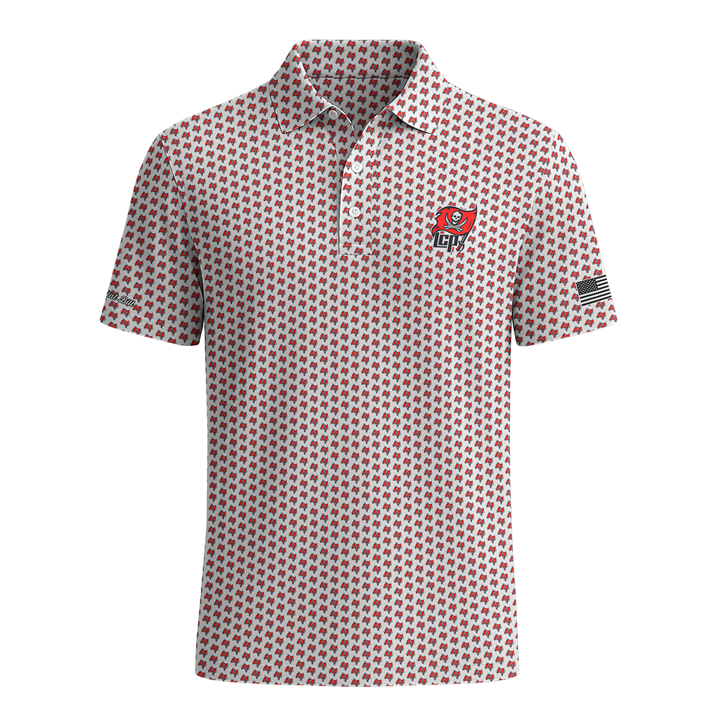 Lubbock Cooper Pattern Polo (White)