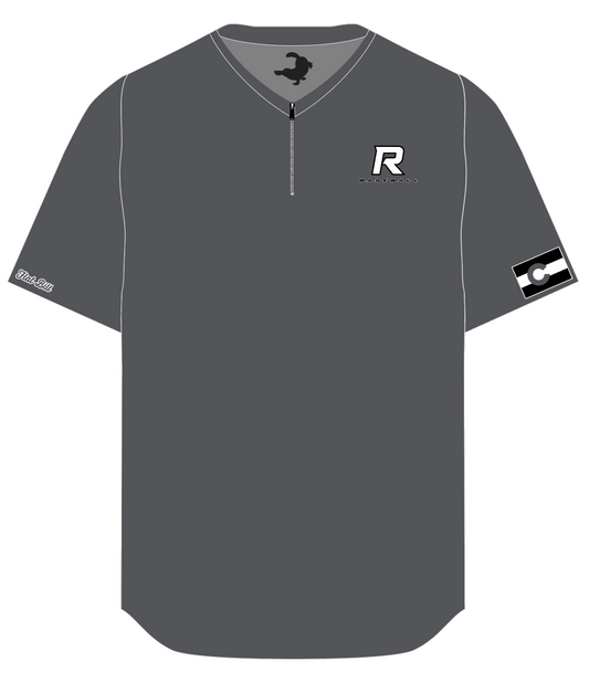 Roosevelt Fan 1/4 Zip - Grey - Short Sleeves *Pre Order*