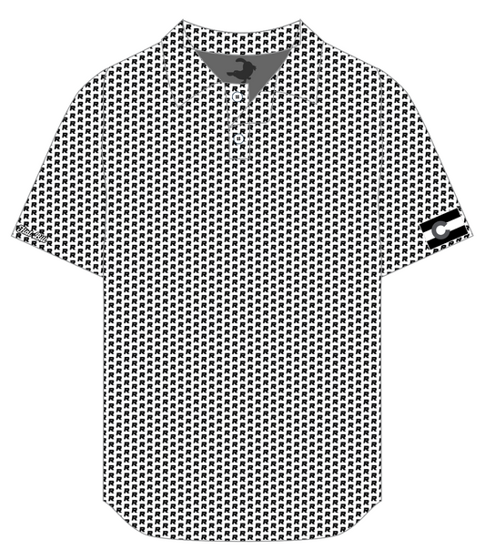 Roosevelt Fan Polo - White Pattern - Short Sleeves *Pre Order*