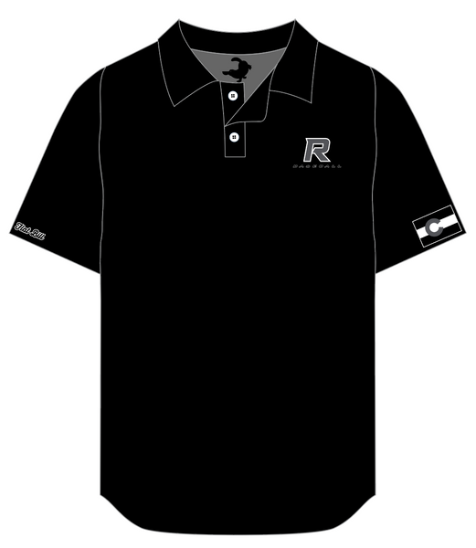 Roosevelt Fan Polo - Solid Black - Short Sleeves *Pre Order*