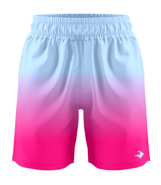 FlatBill Cotton Candy Shorts - Side Pocket Zipper - Mid Thigh Length - Bright Colors