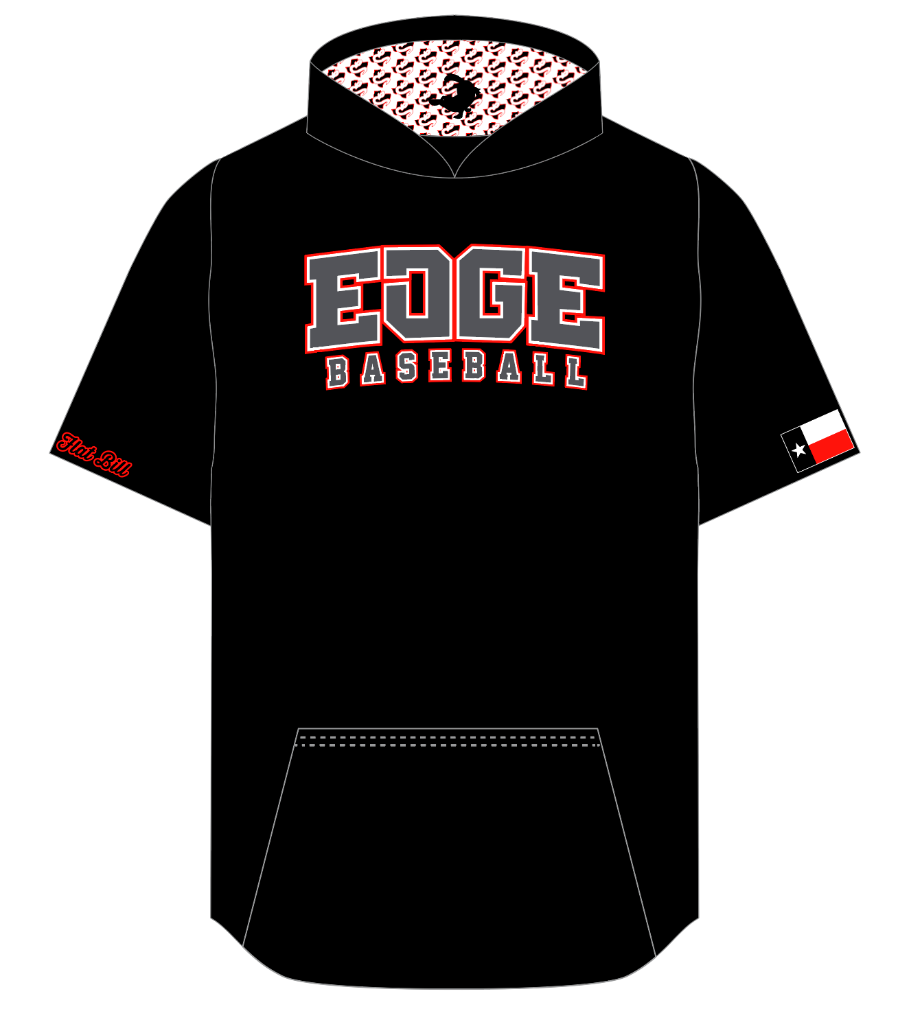 Texas Edge Hoodie - Pattern Hood - Black