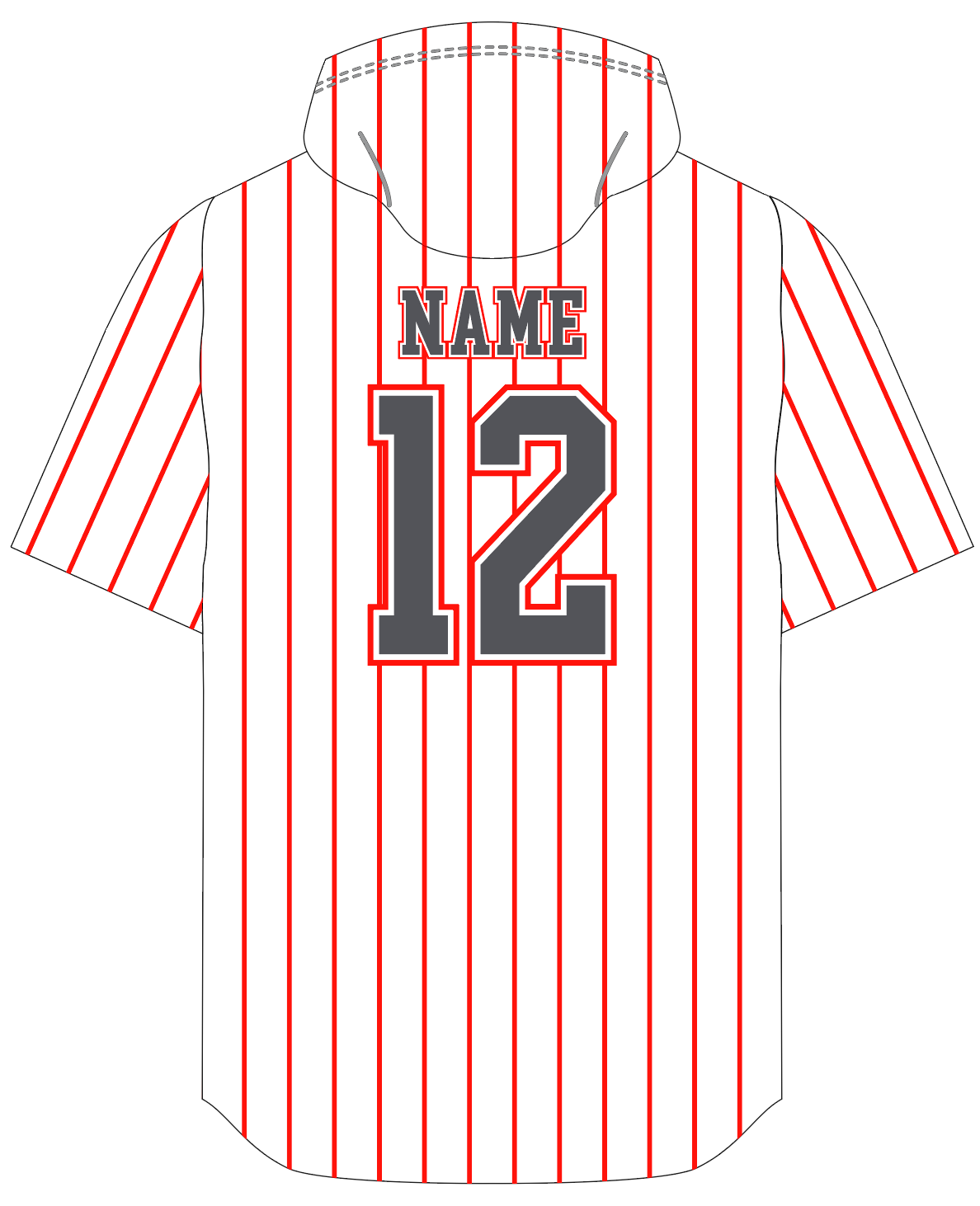 Texas Edge Hoodie - Pinstripes - Red