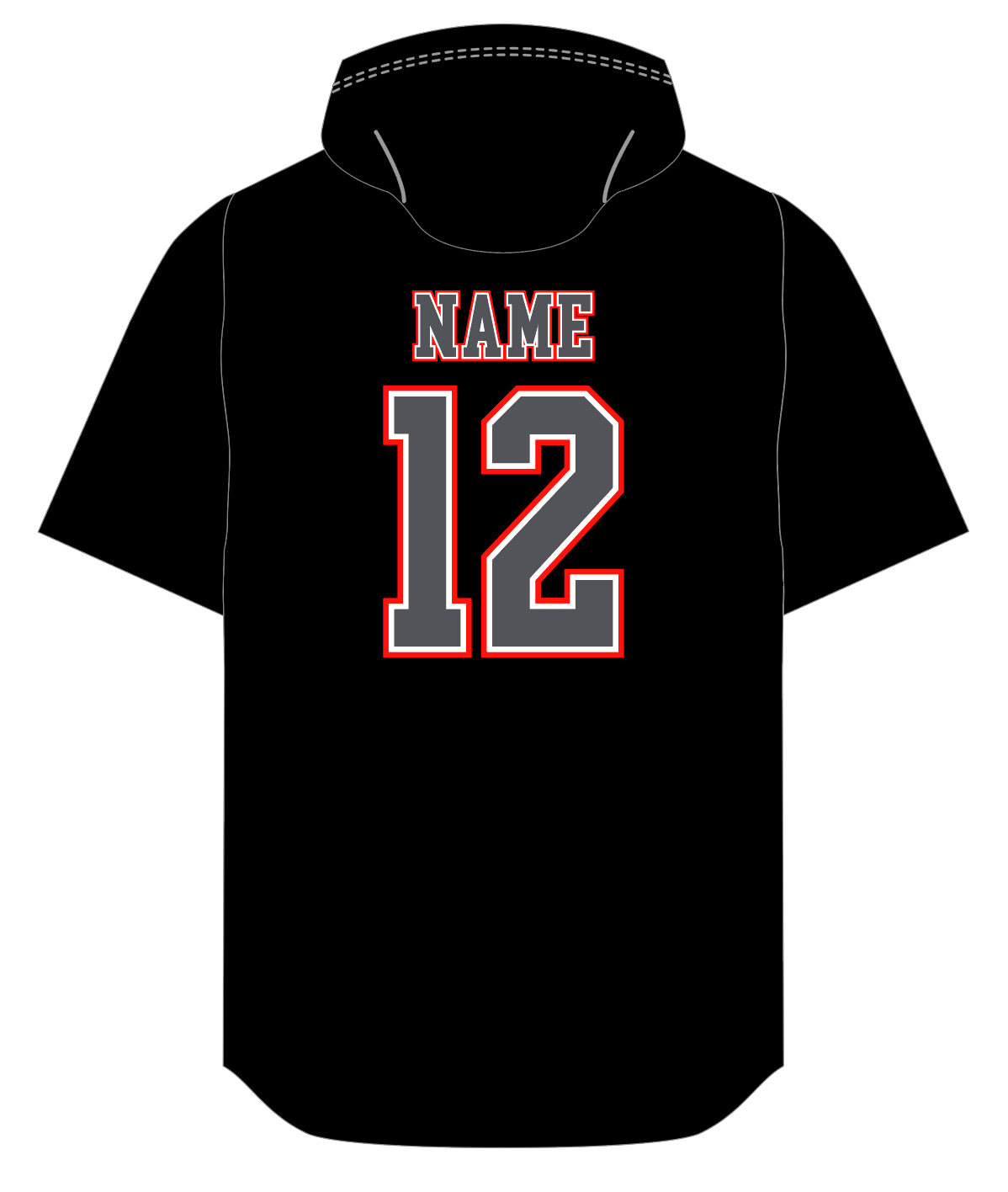 Texas Edge Hoodie - Pattern Hood - Black