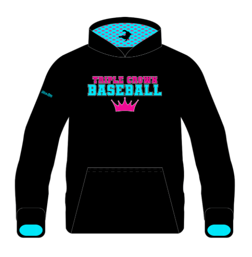Triple Crown Baseball - Long Sleeves Hoodie - LIGHTweight - Black - PRE ORDER