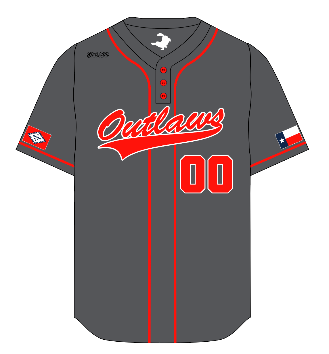 Outlaws Baseball - Grey Jersey