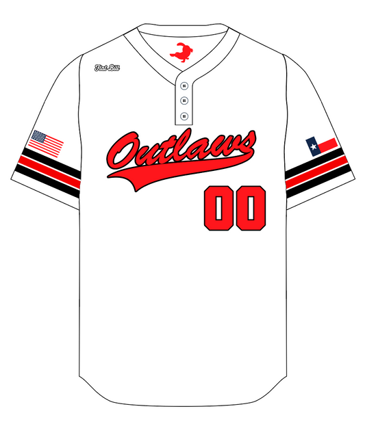 Outlaws Baseball - White Jersey