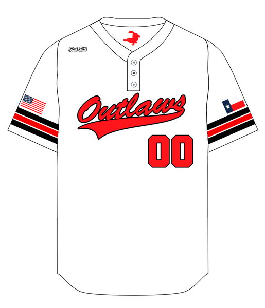 Outlaws Baseball - White Jersey