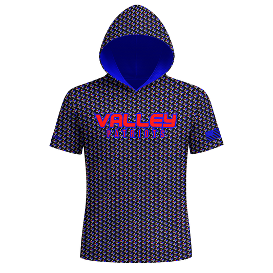 Valley Patriots Pattern Premium Sublimated Short Sleeve Hoodie