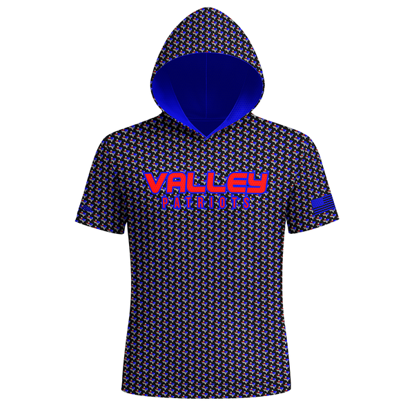 Valley Patriots Pattern Premium Sublimated Short Sleeve Hoodie