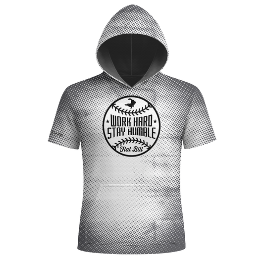 Work Hard Stay Humble  - Premium Sublimated Short Sleeve Hoodie