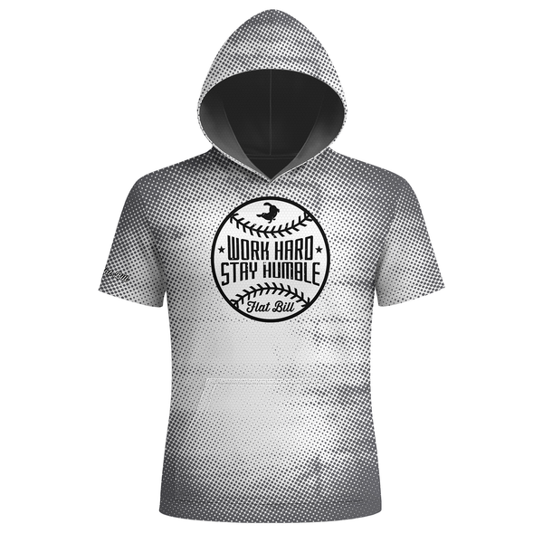 Work Hard Stay Humble  - Premium Sublimated Short Sleeve Hoodie