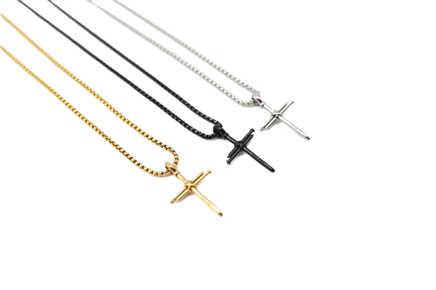 Mini Cross Pendant - Black