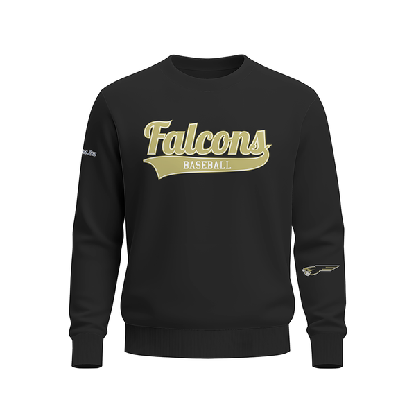 Bushland Falcons Baseball - Long sleeve SWEATSHIRT - MIDweight - Black - PRE ORDER