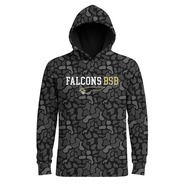 Bushland Falcons Baseball - Long Sleeves Hoodie - LIGHTweight - Camo - PRE ORDER