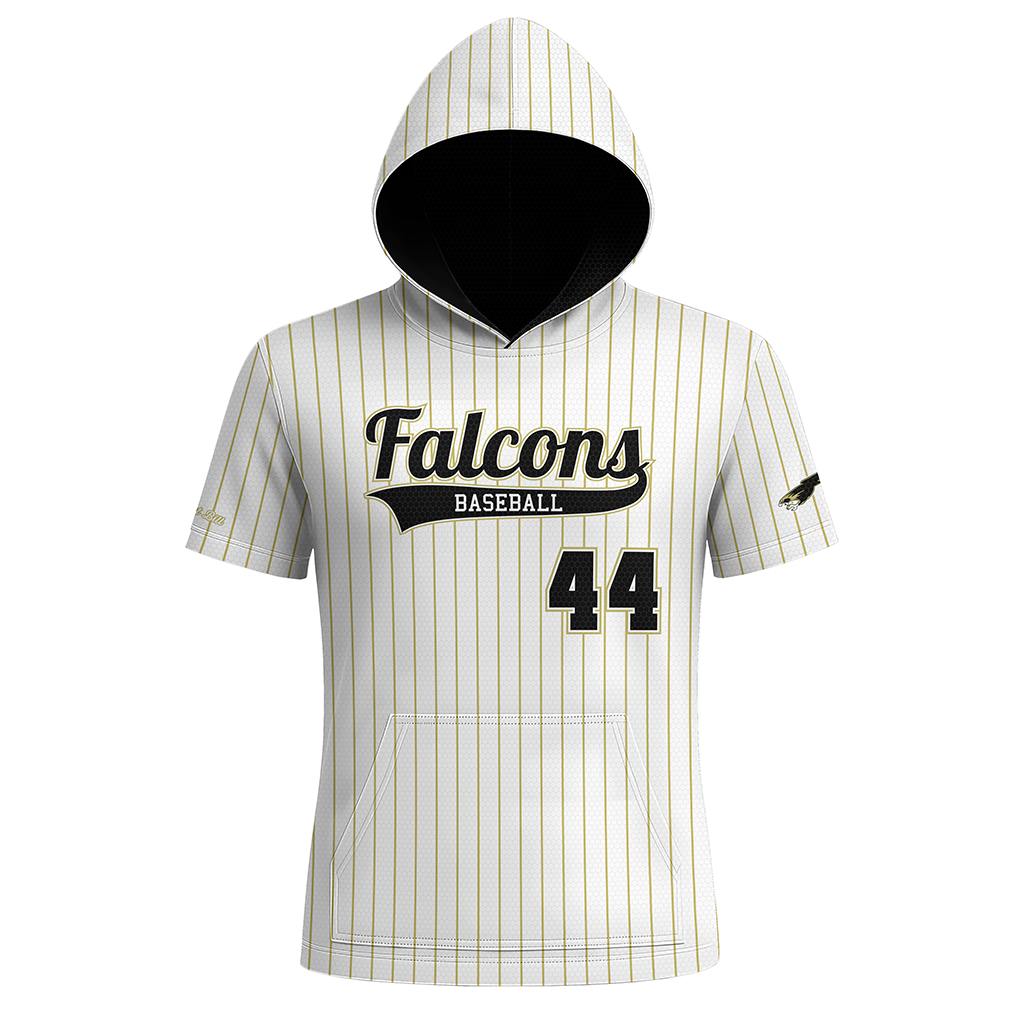 Bushland Falcons Baseball -Short Sleeve Hoodie - Pinstripe - PRE ORDER