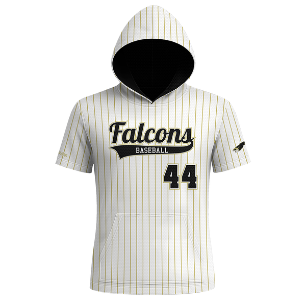 Bushland Falcons Baseball -Short Sleeve Hoodie - Pinstripe - PRE ORDER