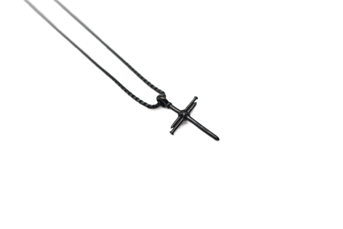 Mini Cross Pendant - Black