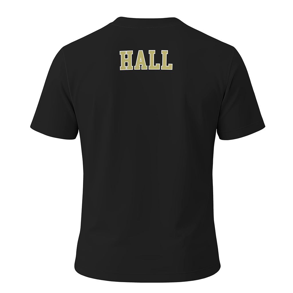 Bushland Falcons Football - Crew Neck Short Sleeves - Black - Number on Sleeve - Option 1