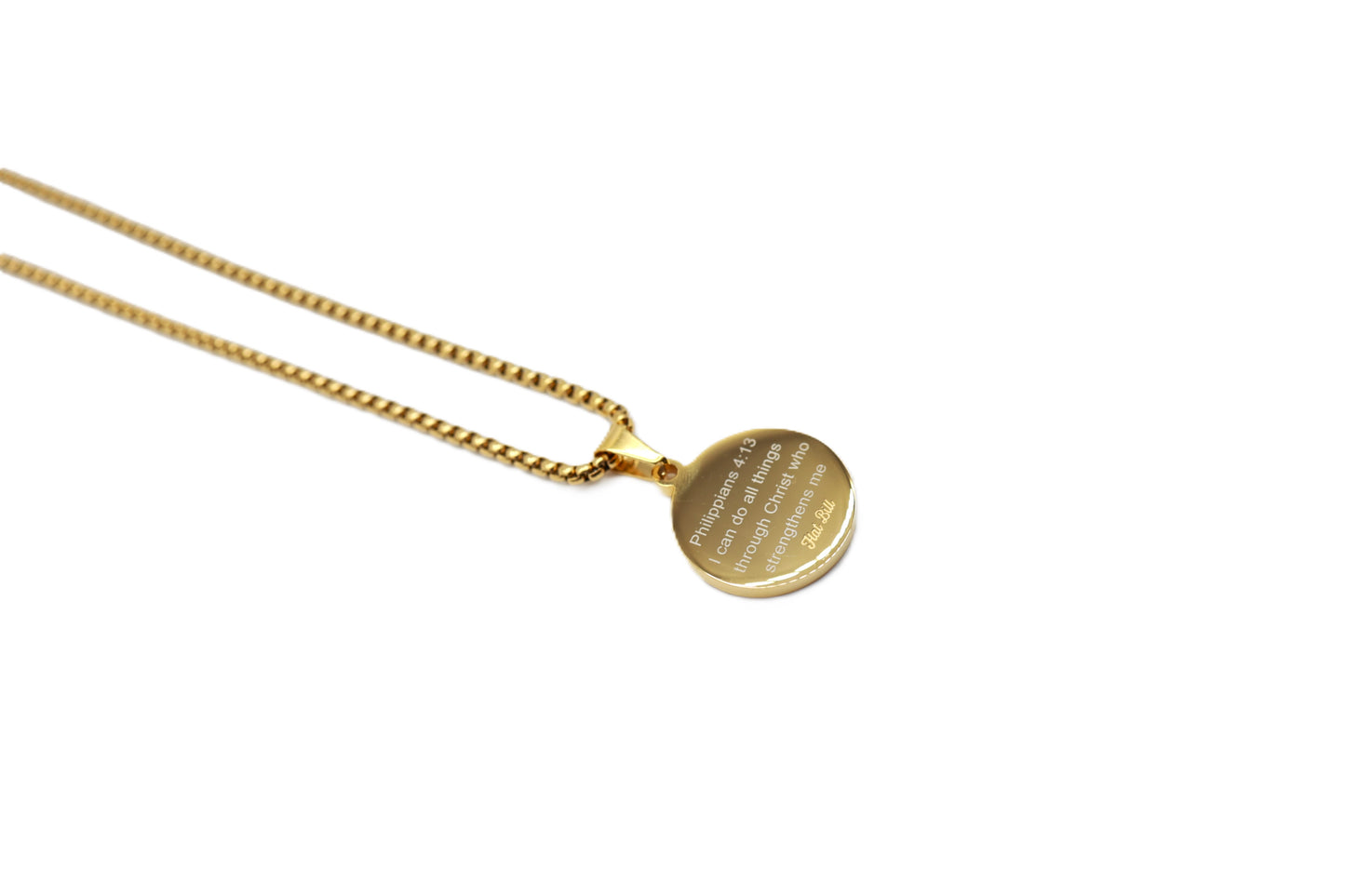 Engraved Basketball 2D Pendant - Gold