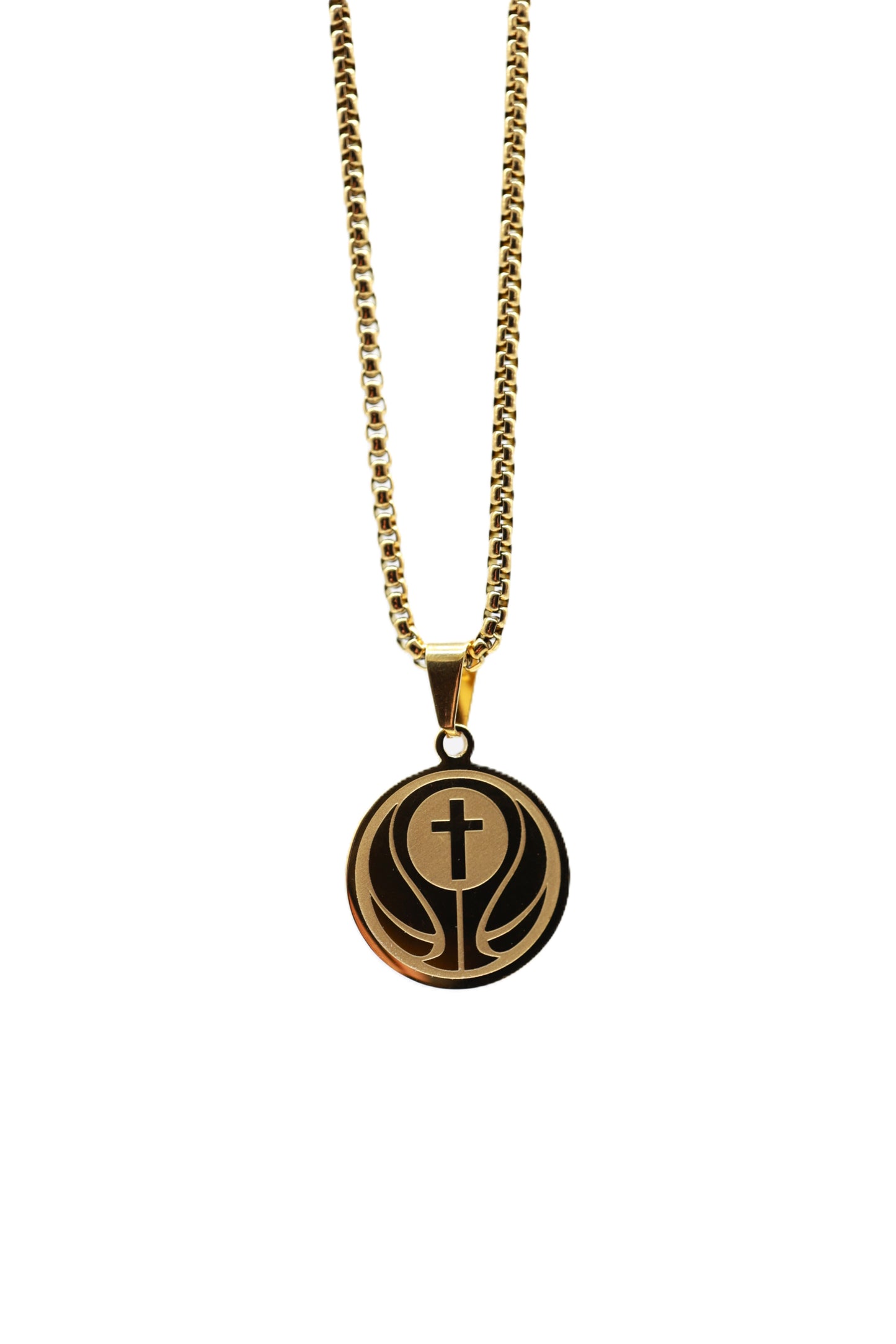 Engraved Basketball 2D Pendant - Gold