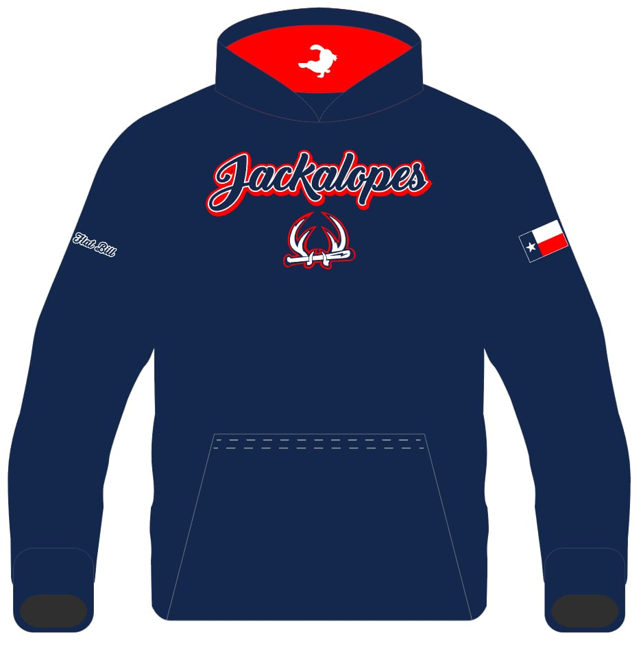 Jackalope Fan Hoodie - Navy Winter Thermal Hoodie