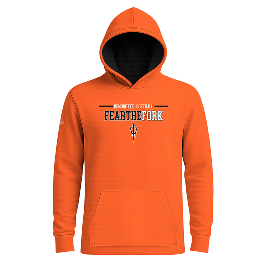 Dumas Demonette Softball - Long Sleeves Hoodie - LIGHTweight - Orange - PRE ORDER