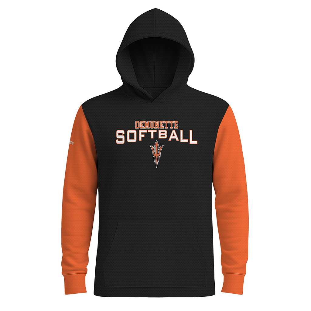 Dumas Demonette Softball - Long Sleeves HOODIE - HEAVYweight- Orange PRE ORDER