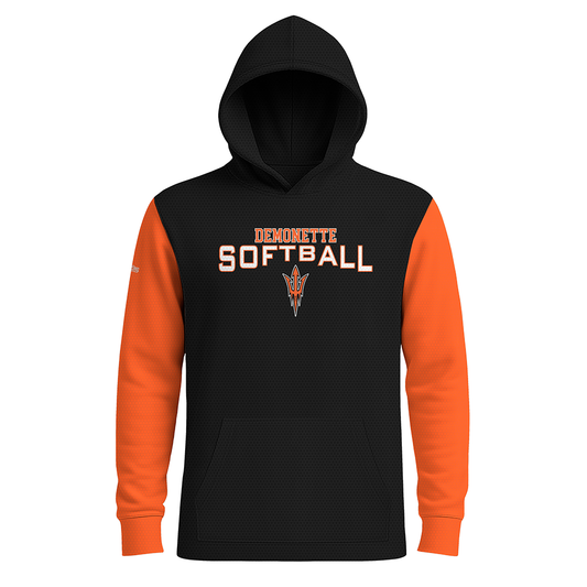 Dumas Demonette Softball - Long Sleeves HOODIE - HEAVYweight- Orange PRE ORDER
