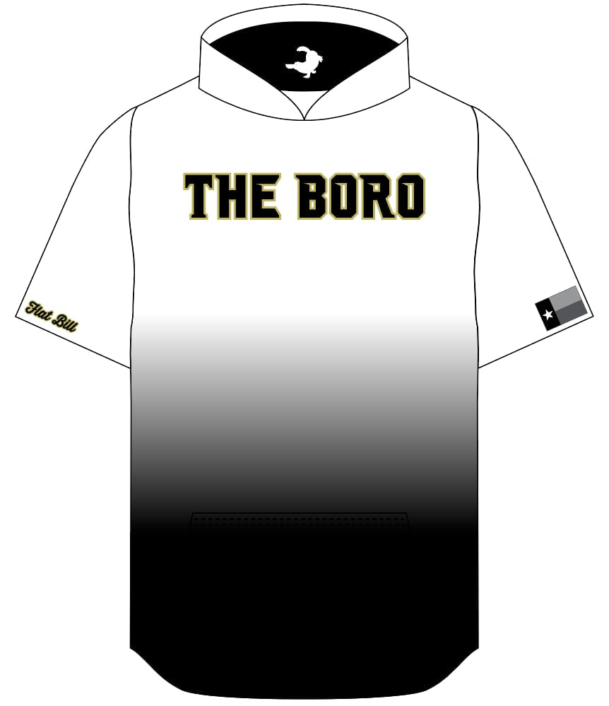 Whitesboro Hoodie - THE BORO Ombre - White/Black