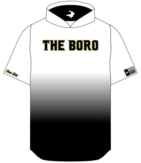 Whitesboro Hoodie - THE BORO Ombre - White/Black