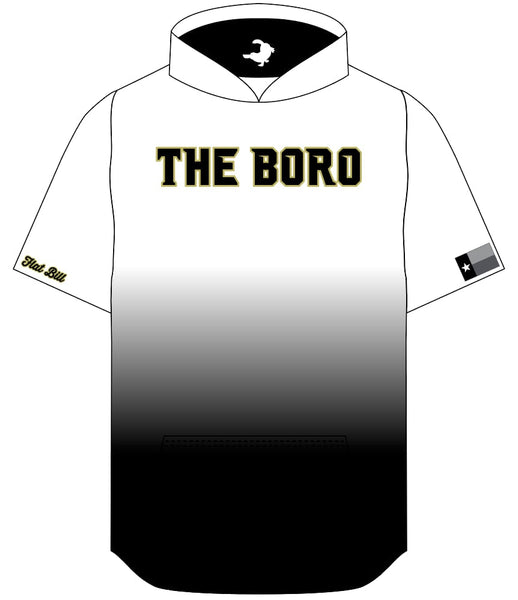 Whitesboro Hoodie - THE BORO Ombre - White/Black
