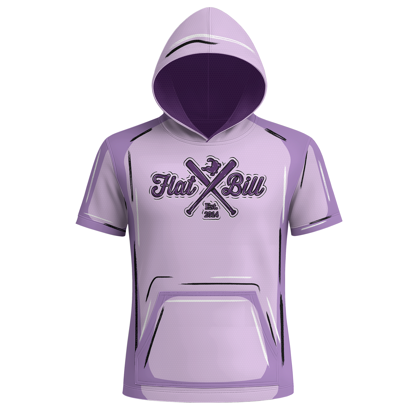 Purple Cartoon Premium Sublimated Short Sleeve Hoodie