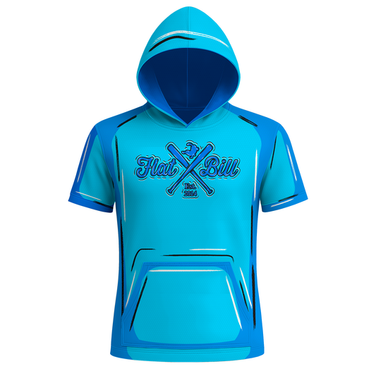 Blue Cartoon Premium Sublimated Short Sleeve Hoodie