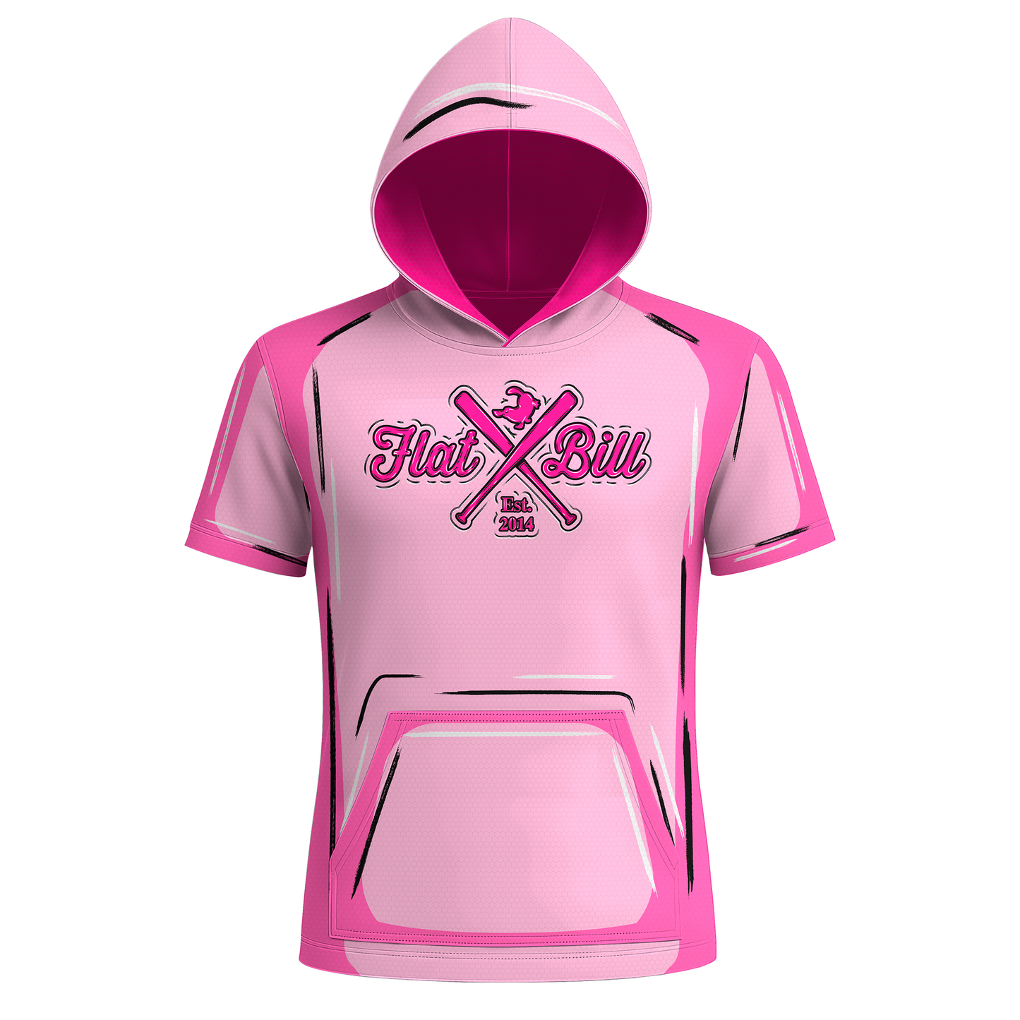 Pink Cartoon Premium Sublimated Short Sleeve Hoodie