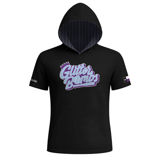 Glitter Bombs -Short Sleeve Hoodie - Black  -  PRE ORDER