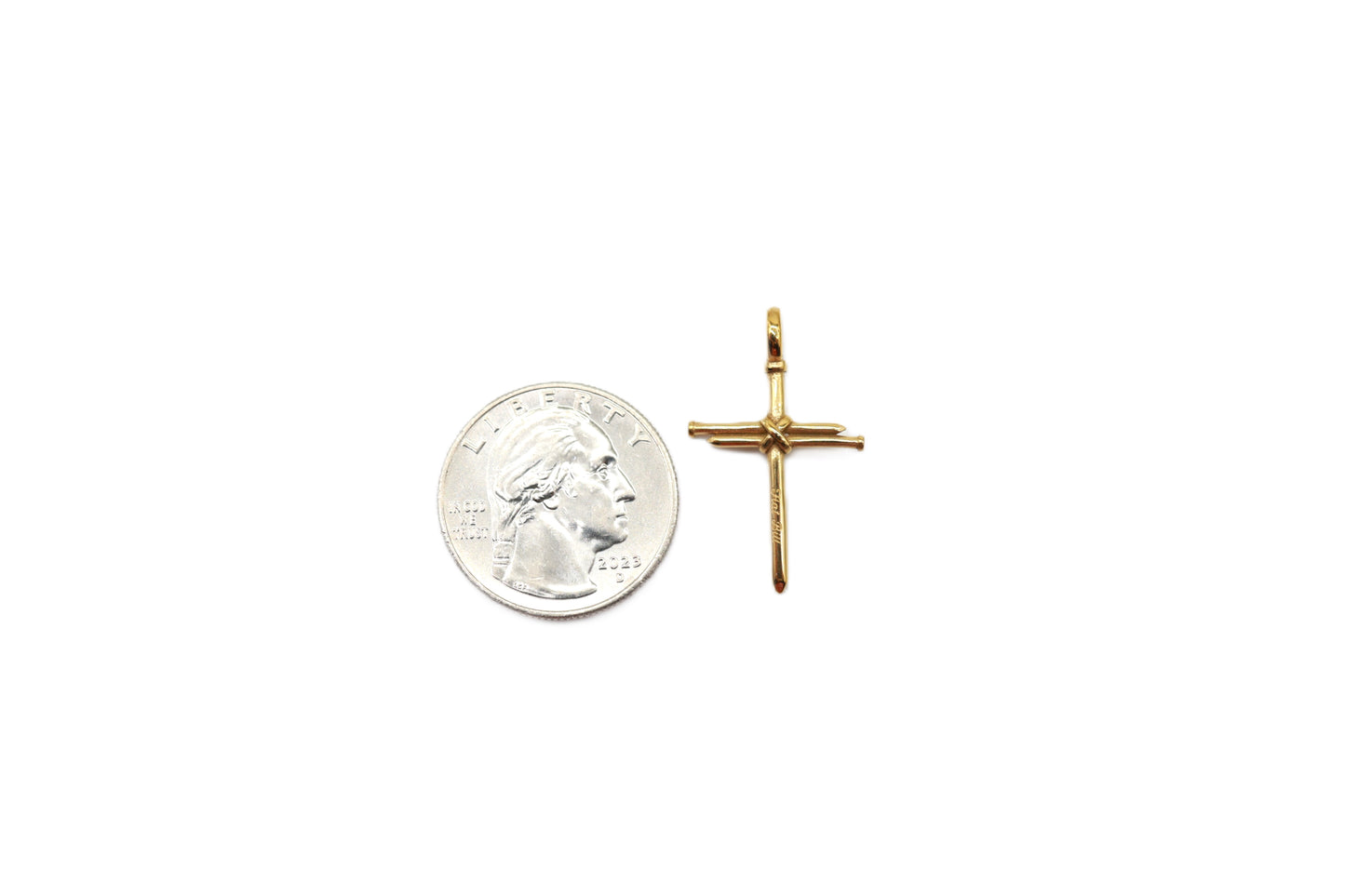 Mini Cross Pendant - Gold