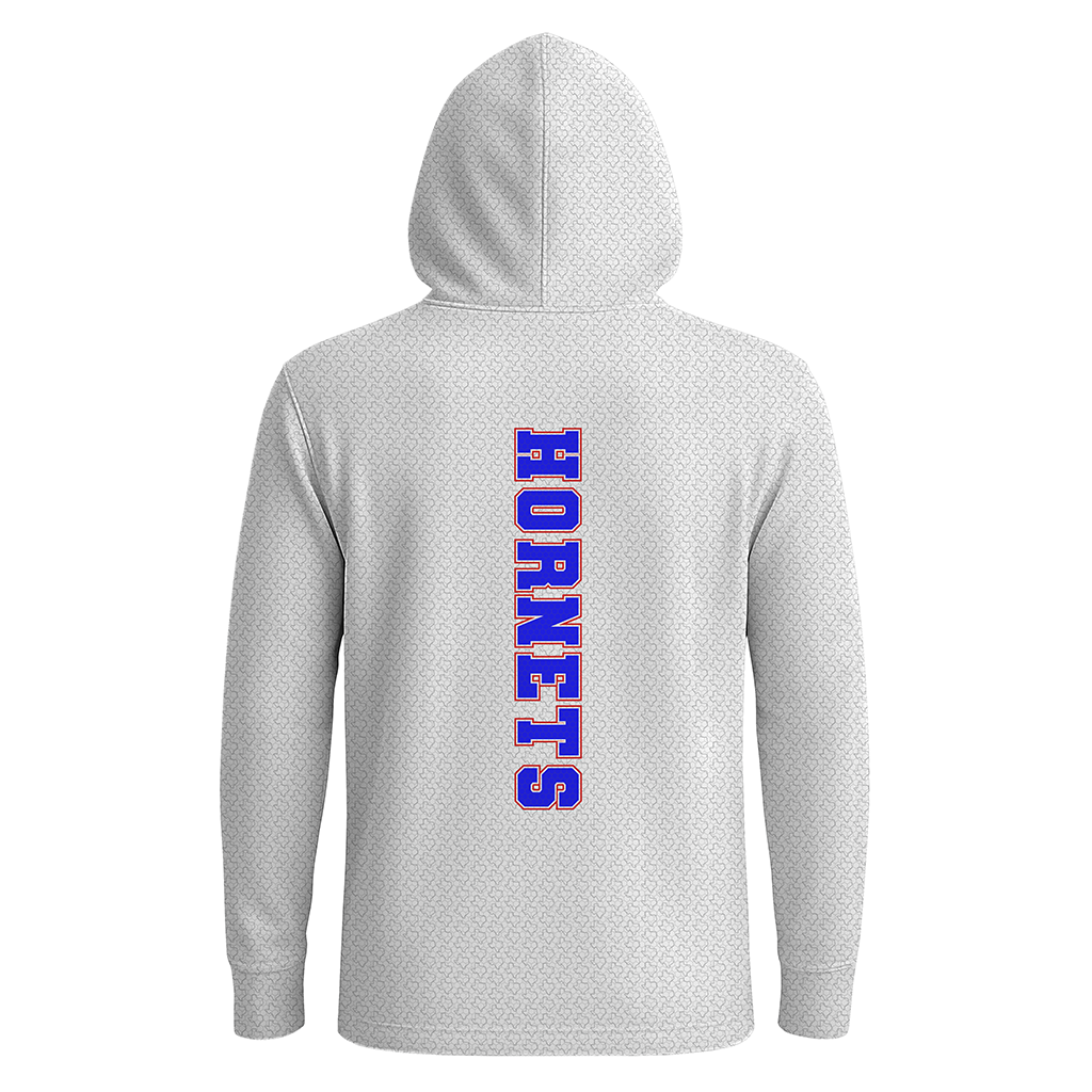 Highland Hornets Hoodie - Pattern Hood - White Long Sleeves - HEAVYWEIGHT - PRE ORDER