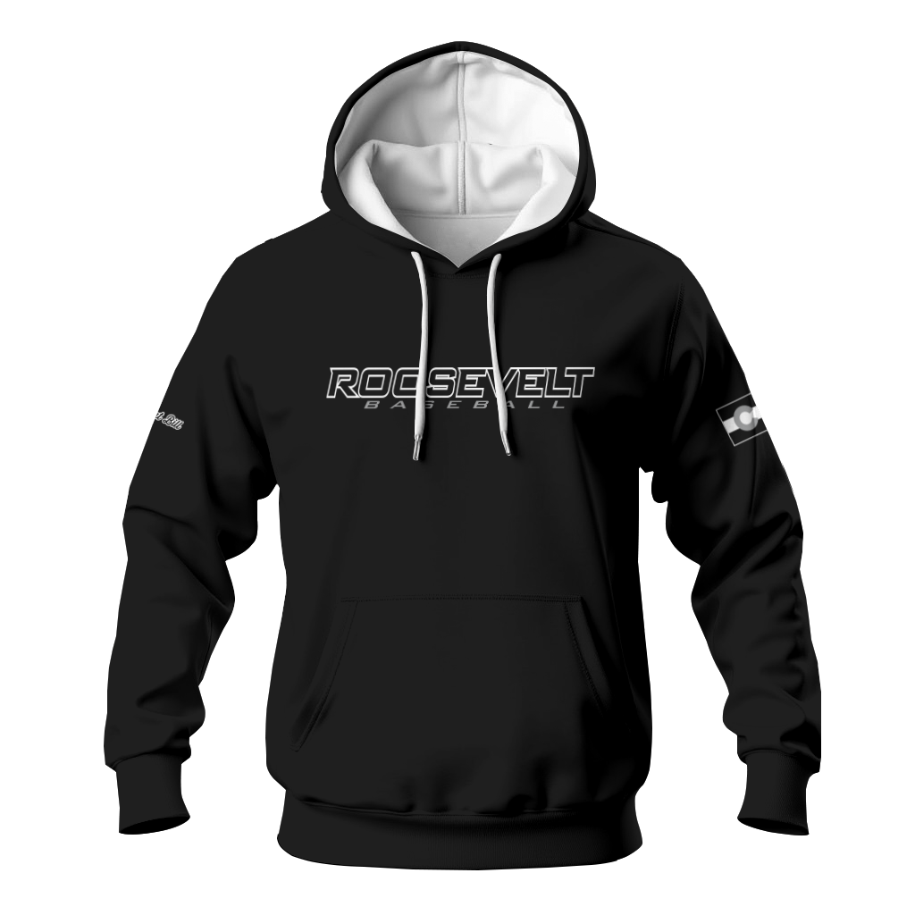 Roosevelt Fan Hoodie - Black Winter Thermal Hoodie