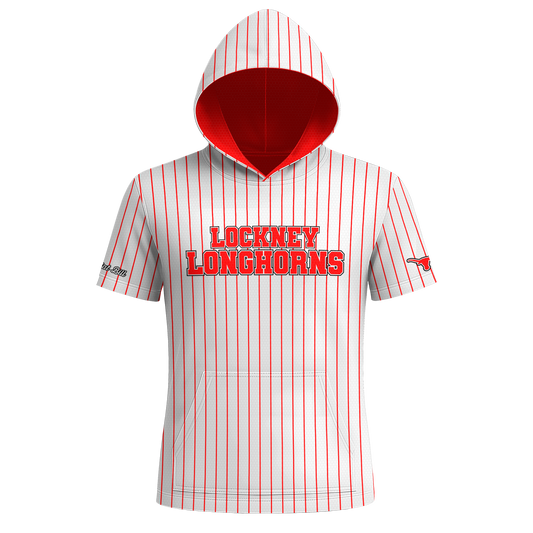 Lockney Longhorns Hoodie - Pinstripes - Short Sleeves