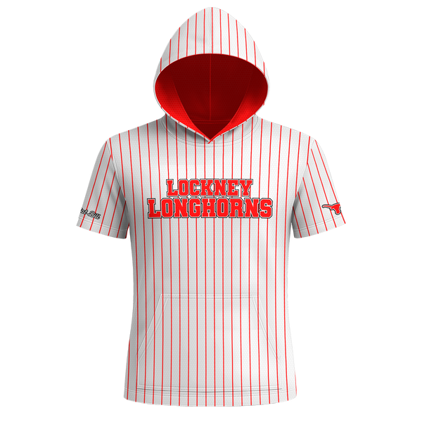 Lockney Longhorns Hoodie - Pinstripes - Short Sleeves