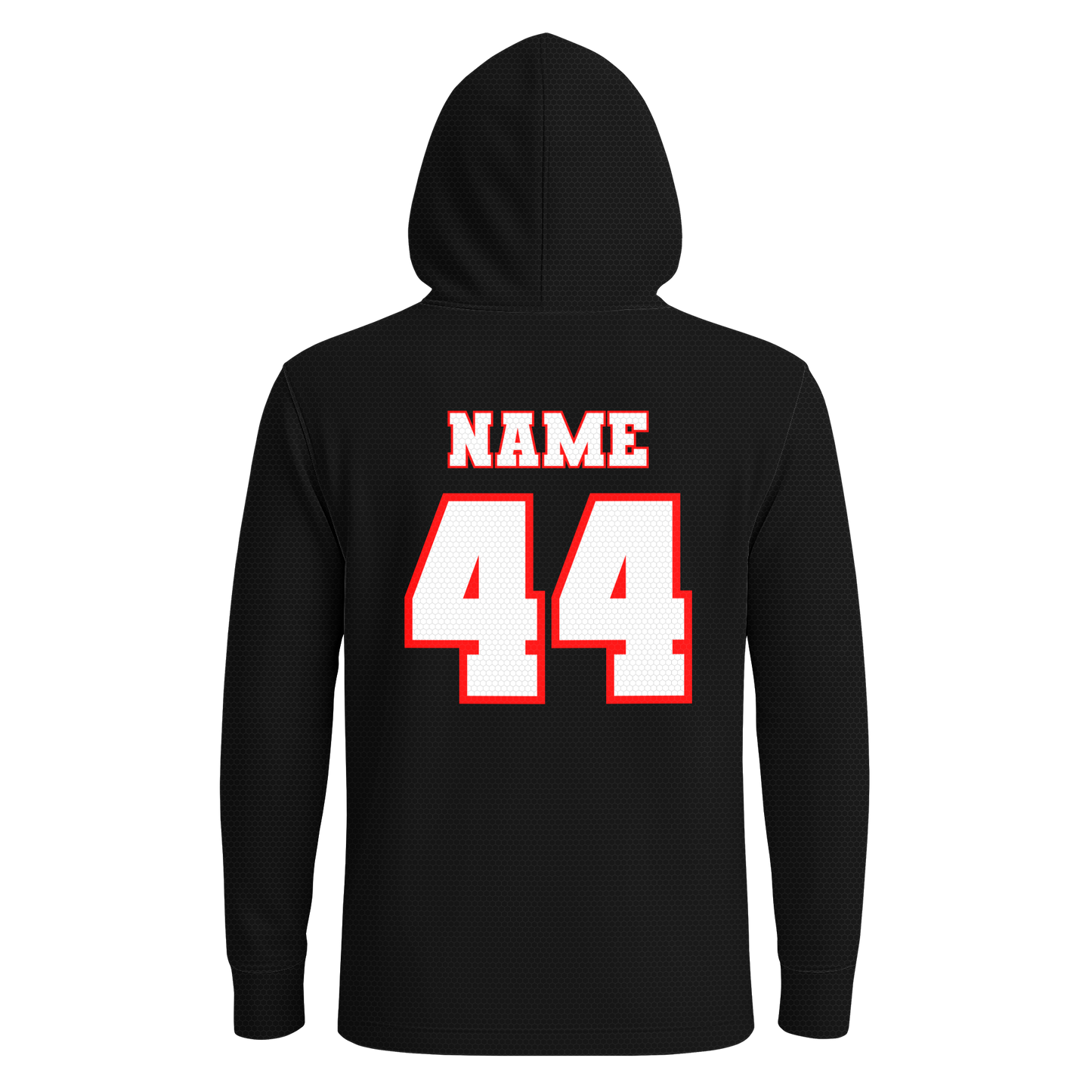 Lockney Longhorns Hoodie - BLACK - Pattern Hood - Long Sleeves - LIGHTweight
